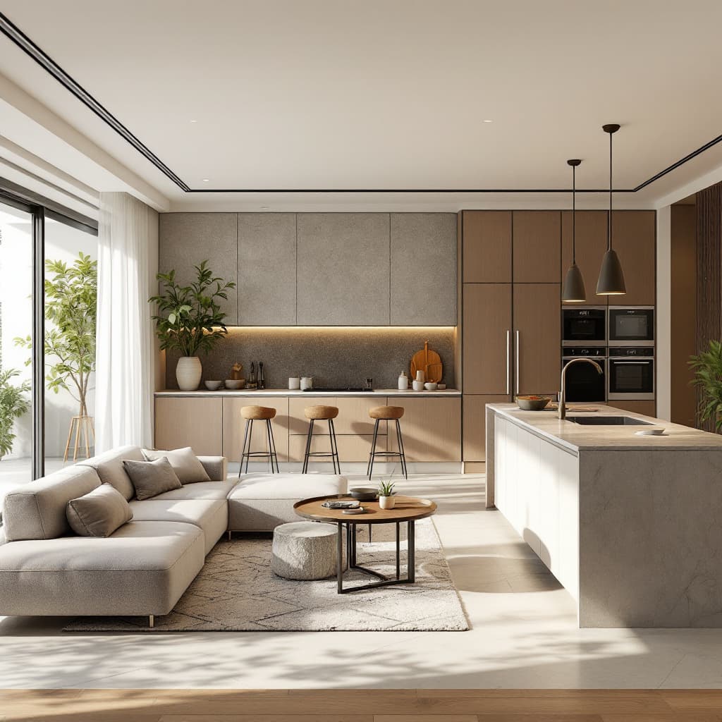 Cozinha integrada à sala: como o MDF une os ambientes sem apagar identidades